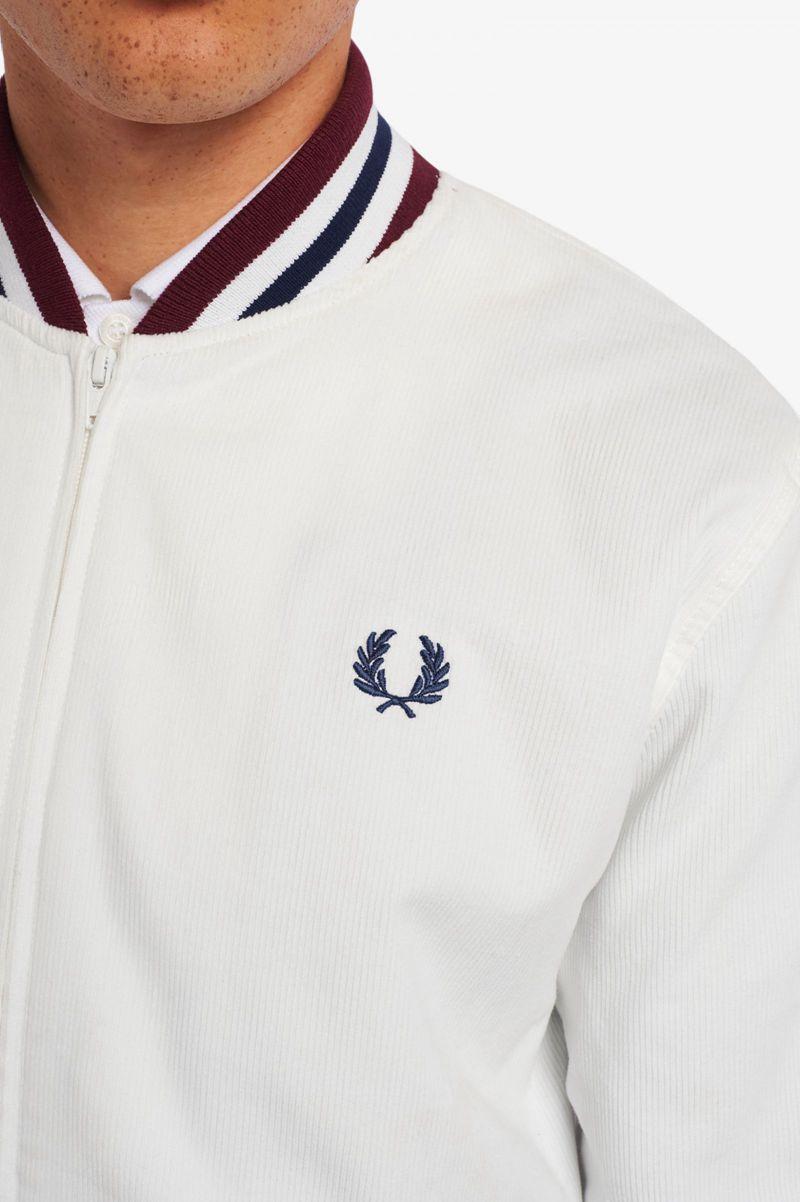 White Fred Perry J2849 Men's Jackets | PH 1203OKIR